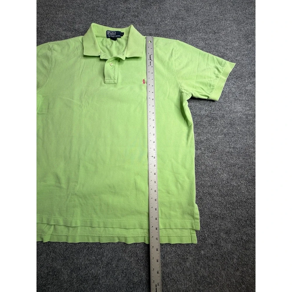 Polo Ralph Lauren Polo Men's Large Green Made in USA‎ Pink Pony 90s Vintage